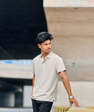 Alternative view of Imported China Polo Shirt (Apricot) (ICPT-6)