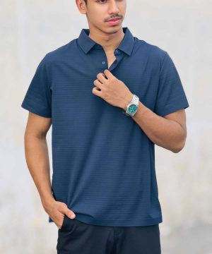 Imported China Polo Shirt (Navy Blue) (ICPT-7)