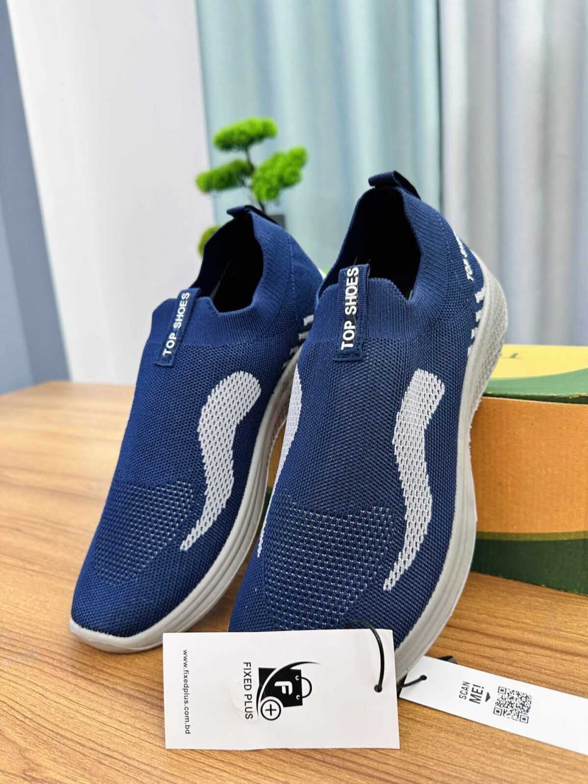 Top Shoes Navy Wave Slip-On (TSO-1) - Image 3