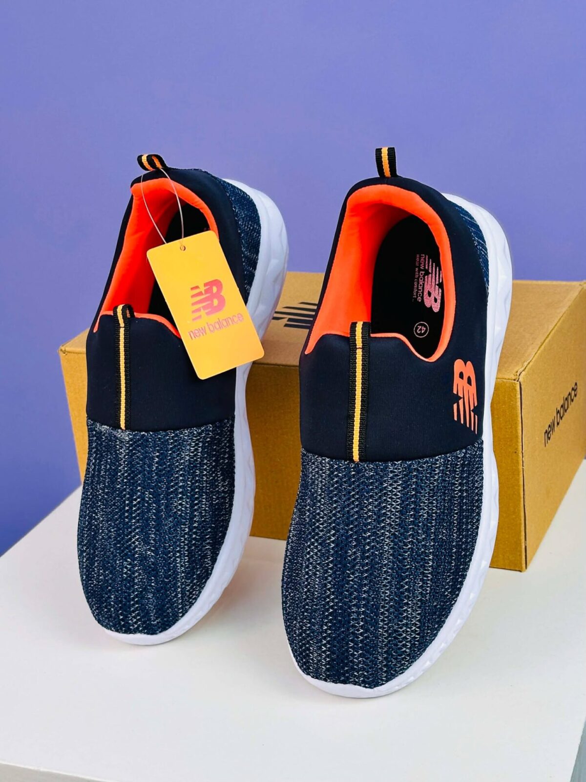 New Balance Slip-On Knit Runner- Navy Melange (NBR-2) - Image 2