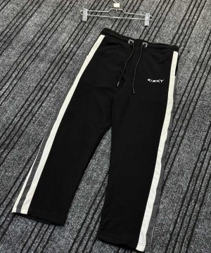 Black Side-Stripe Baggy Pants (SSB-2)