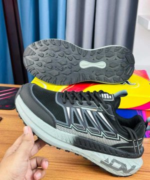 AeroFlex Runner Pro – Midnight Black & Ash Grey (SS-30)