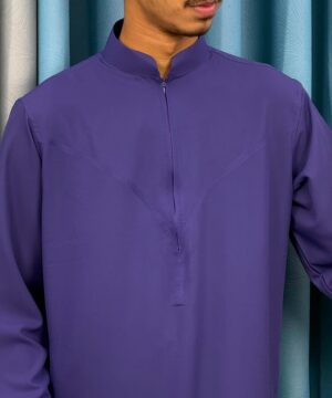 Alternative view of Classic Indonesian Thobe-Royal Elegant Purple (NIT-1)