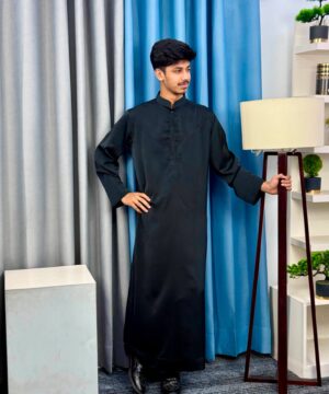 Classic Indonesian Thobe – Black (NIT-6)