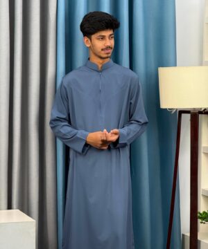 Classic Indonesian Thobe – Steel Blue (NIT-5)