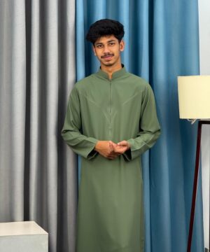 Classic Indonesian Thobe – Olive Green (NIT-3)