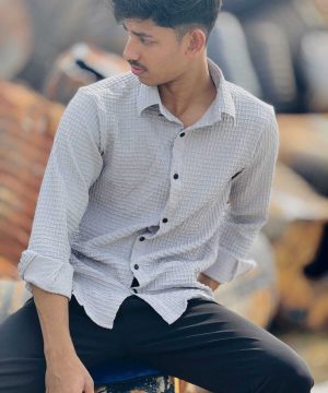 Alternative view of Textured Casual Shirt (Ash) (TCS-6)