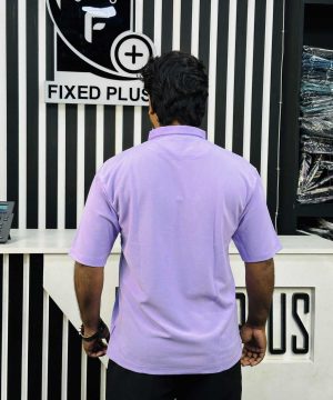 Alternative view of Drop Shoulder Polo purple (DSP-5)