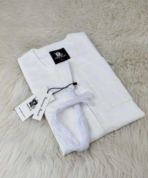 Alternative view of Pure White – Premium Emirati Thobe (PET-2)
