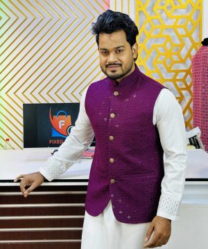 Party wear Sequence"Koty" (Magenta) (PSK-4)