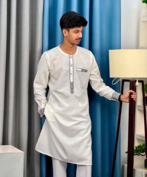 Round Neck Embroidery Panjabi (RNEP-12)