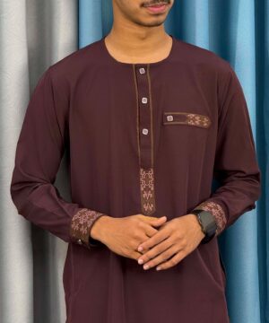 Alternative view of Round Neck Embroidery Panjabi (RNEP-13)