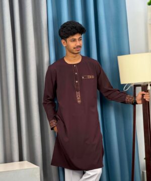 Round Neck Embroidery Panjabi (RNEP-13)