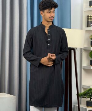 Alternative view of Premium Weave Textured Panjabi (PWTP-2)
