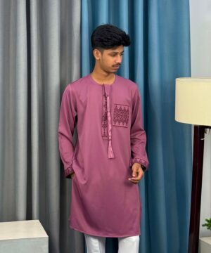 Alternative view of Round Neck With Tassel Embroidery Panjabi (RNEP-6)