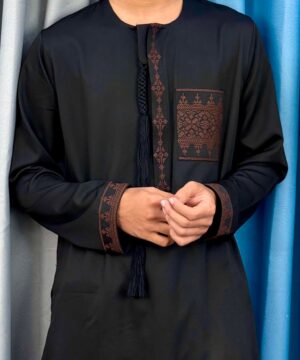 Alternative view of Round Neck With Tassel Embroidery Panjabi (RNEP-5)