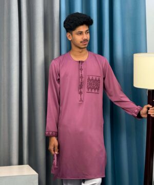 Round Neck With Tassel Embroidery Panjabi (RNEP-6)