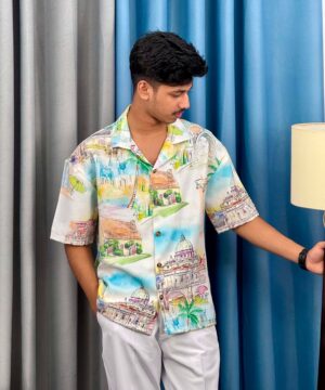 Printed Drop Shoulder Shirt-(PDS-3)